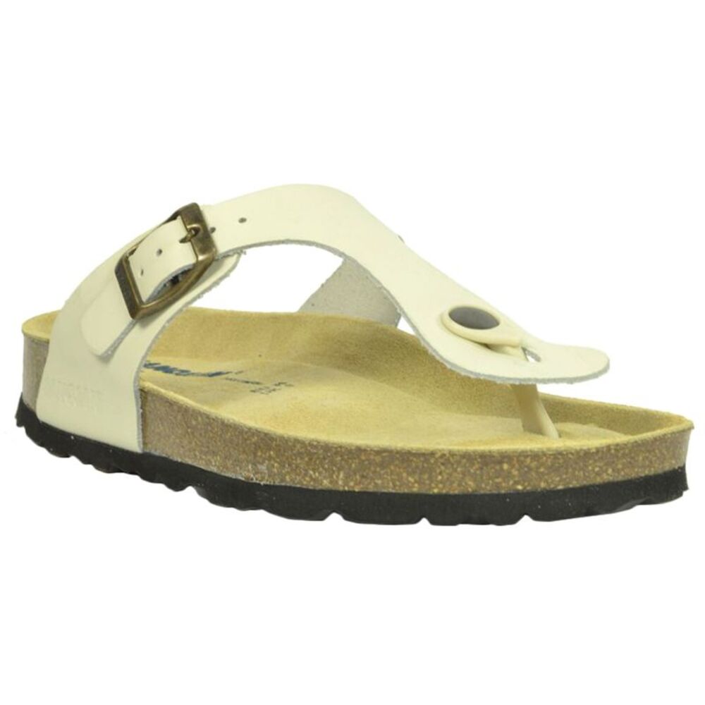 Sanosan Womens/Ladies Geneve Designer Leather Sandals / Ivory